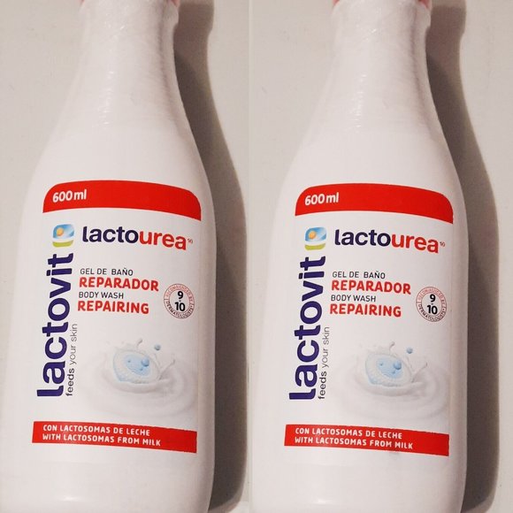 Repairing Body Wash Lactovit Lactourea 20.3 fl. oz. 600ml 2 Bottles - Picture 3 of 3